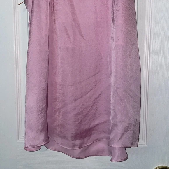 •VINCE CUMATO•PINK "SILK FEEL" FLOWY TANK TOP W/CINCHED SHOULDER STRAPS SMALL - Picture 7 of 8